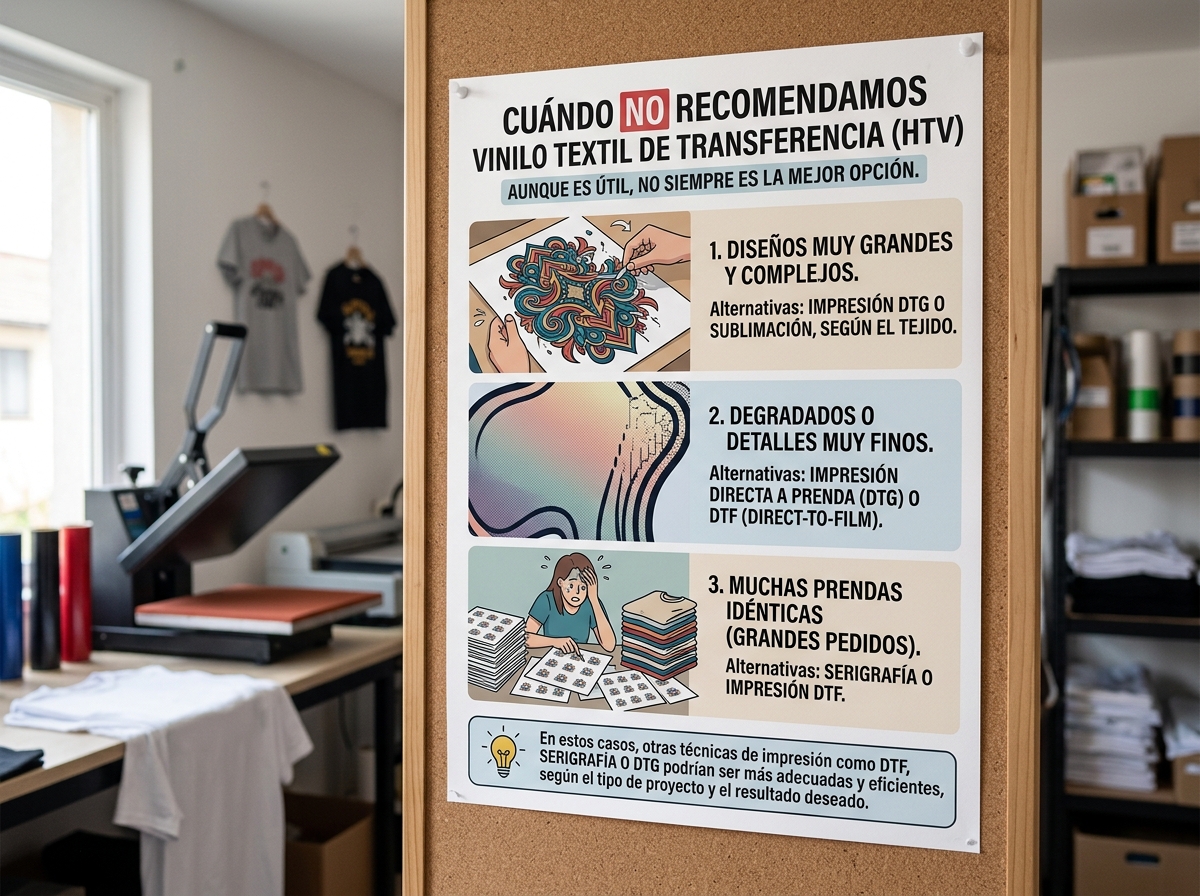 Cuándo no recomendamos vinilo textil